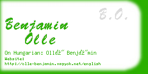 benjamin olle business card